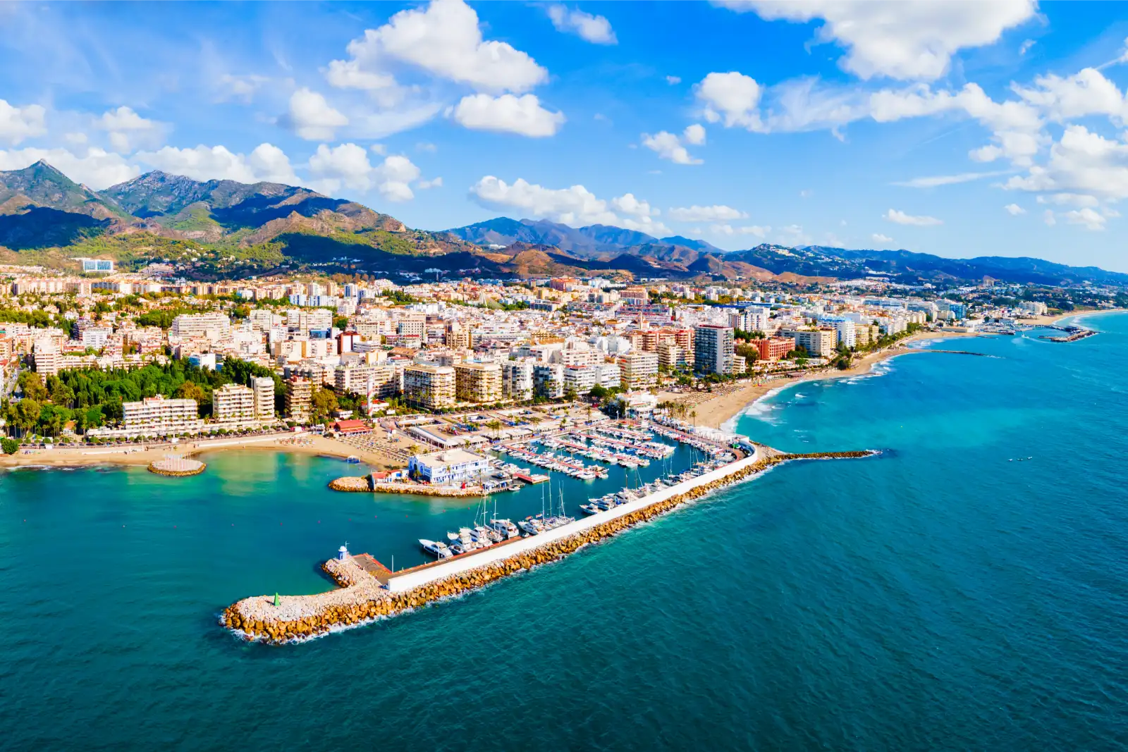 A photo of Marbella on a sunny day to represent going to Spain after getting a Letter of Intent.